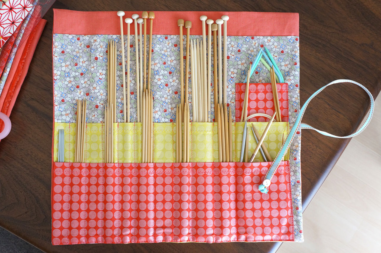 編み針ケース 編み針バッグ ピン収納バッグ ケースのみの販売 レース針 編み針収納ケース 輪針 保管 プレゼント大容量ストレージオーガナイザー